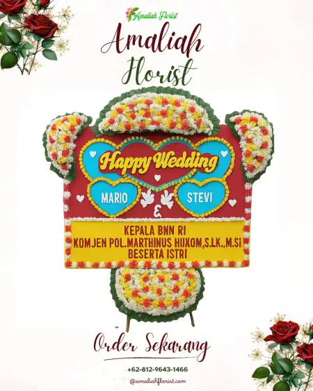 Papan Bunga Pernikahan Teluk Dalem Ilir